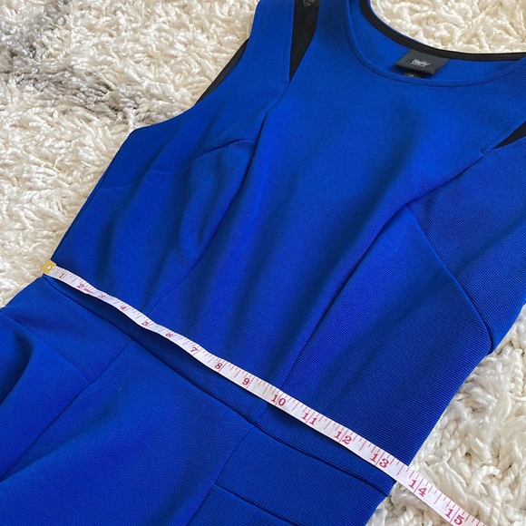 Mossimo Dress Blue Black Mesh Cut Out Size Small - Picture 9 of 13